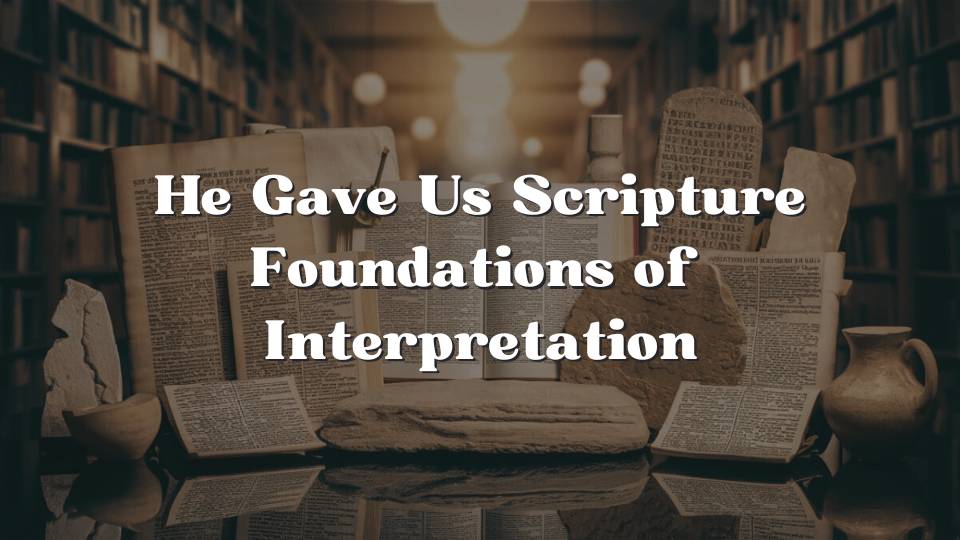 Он дал нам Писание